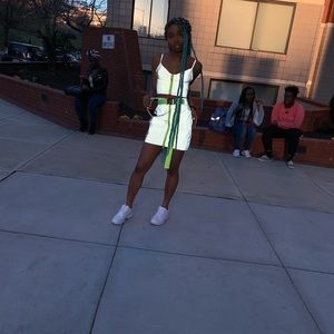 Neon Reflective two piece skirt and top